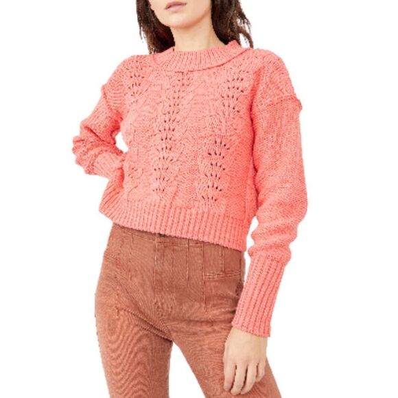 FREE PEOPLE | Lyra Reef | BELL SONG COTTON BLEND SWEATER - Picture 6 of 7